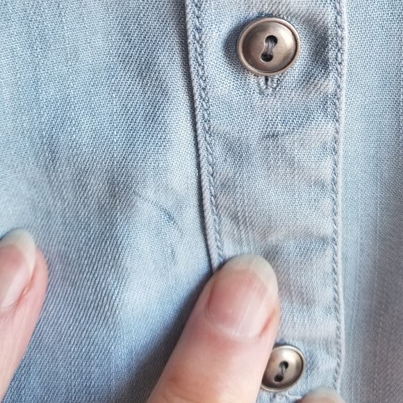 Bamboo Fiber Denim Button down Shirt - Picture 6 of 8